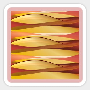 Retro style colors Waves Pattern Sticker